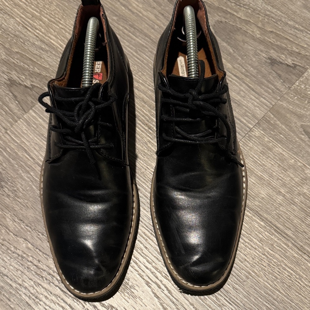 Deer Stags Men's Black Lace-Up Dress Shoes